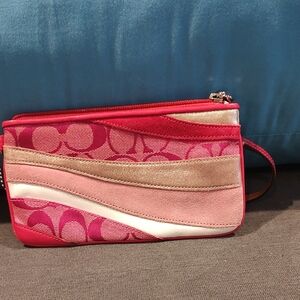 Stylish Pink and Red Women's Clutch